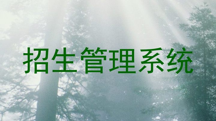 招生管理系统