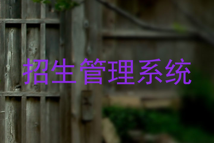 招生管理系统