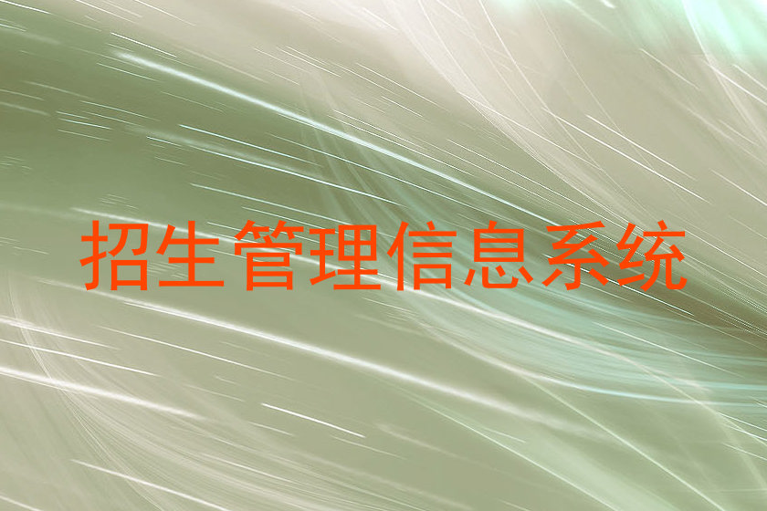 招生管理信息系统