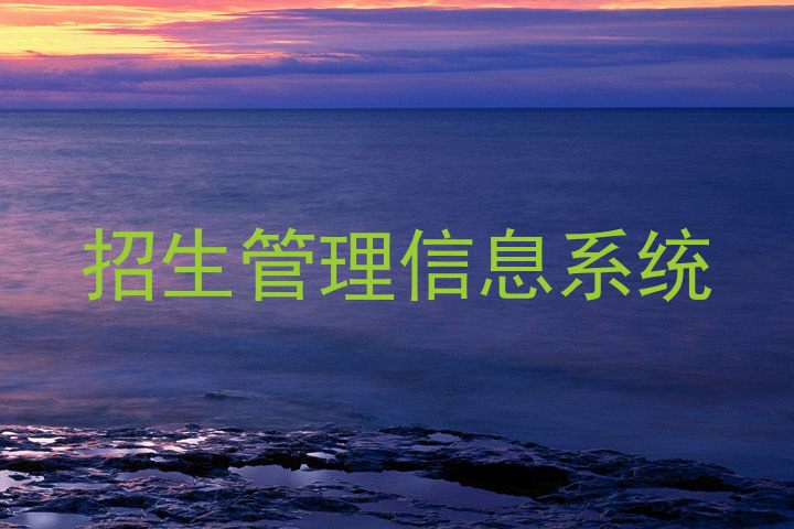 招生管理信息系统