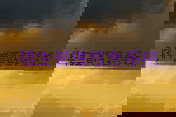 招生管理信息系统