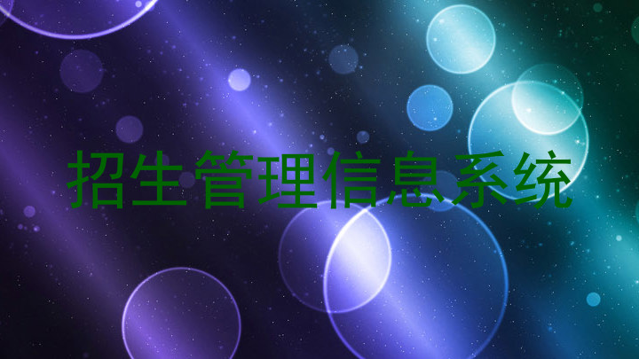 招生管理信息系统