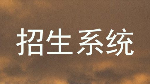 招生系统