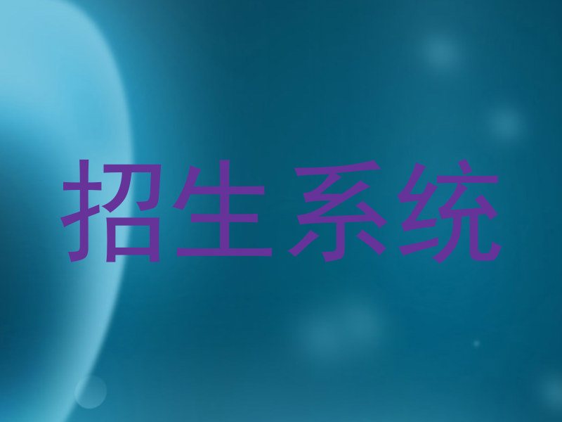 招生系统
