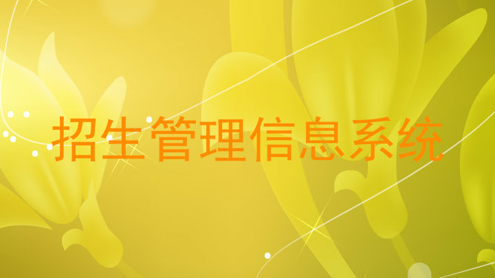 招生管理信息系统