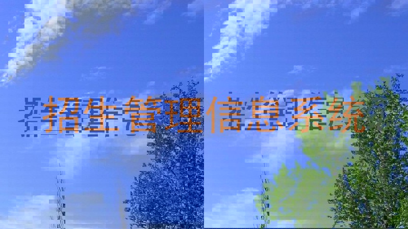 招生管理信息系统