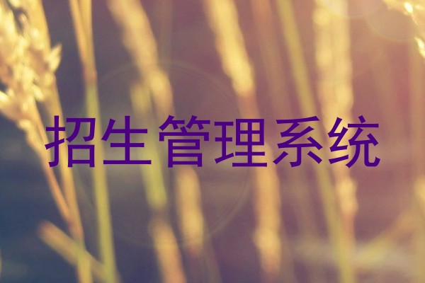 招生管理系统