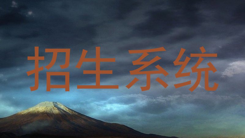招生系统