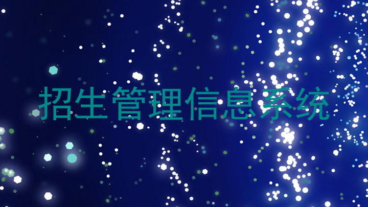 招生管理信息系统
