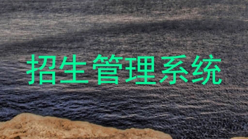 招生管理系统