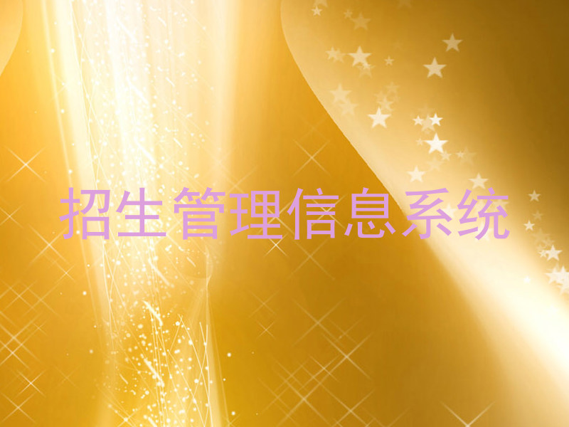 招生管理信息系统
