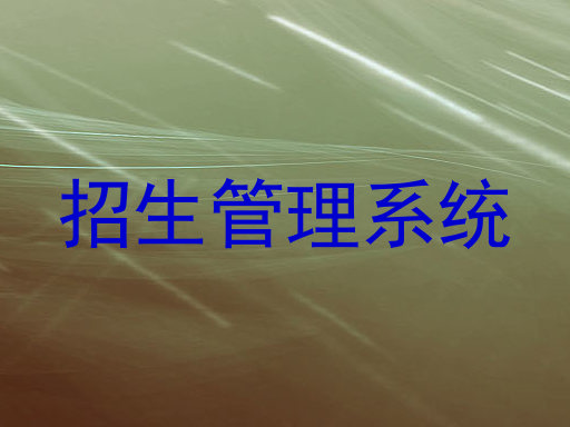 招生管理系统