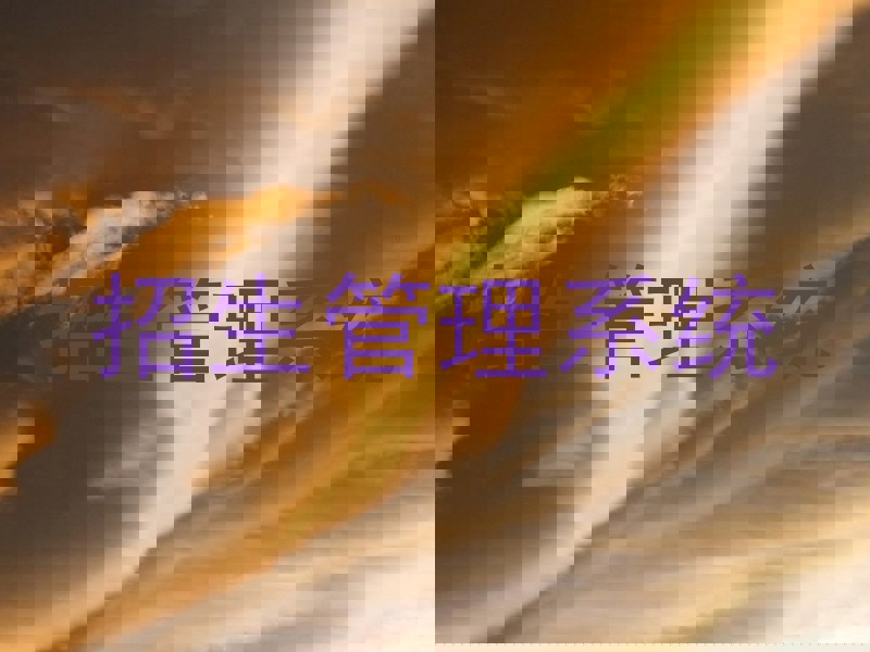招生管理系统