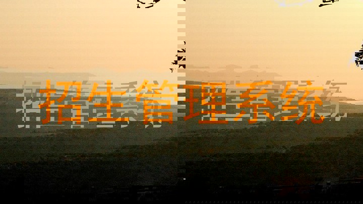 招生管理系统