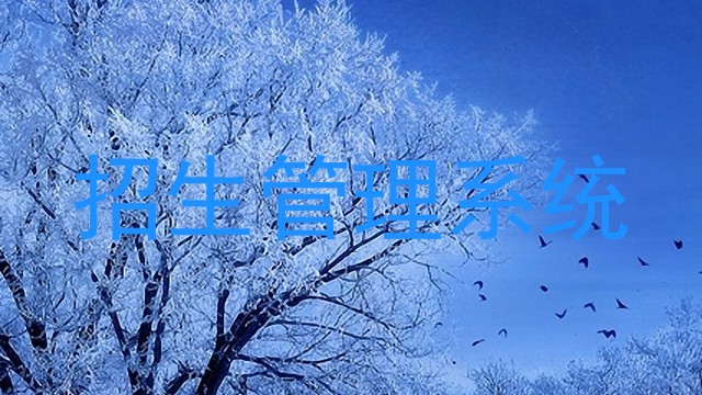 招生管理系统