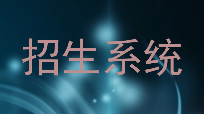 招生系统