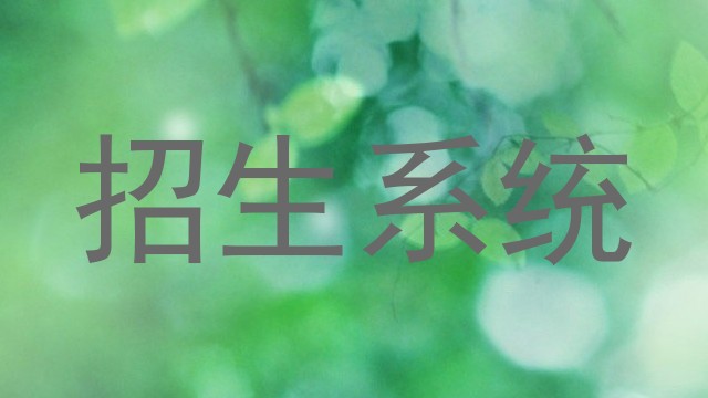 招生系统