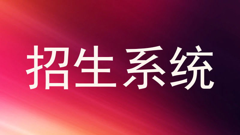 招生系统