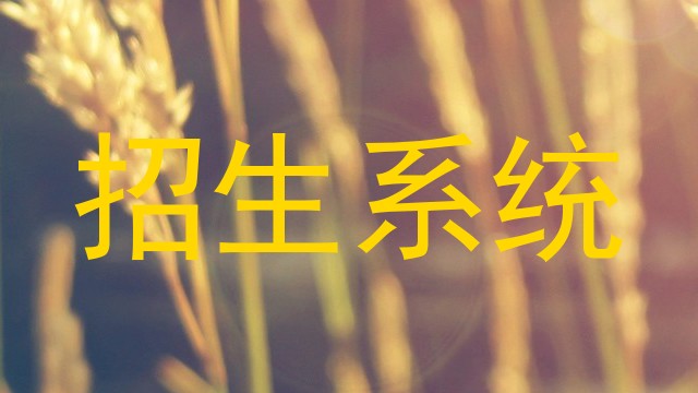 招生系统