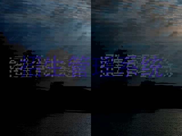 招生管理系统
