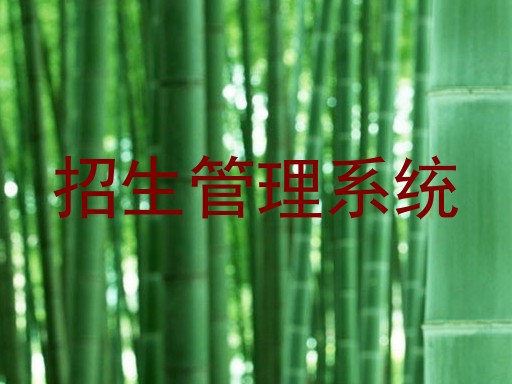招生管理系统