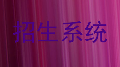 招生系统