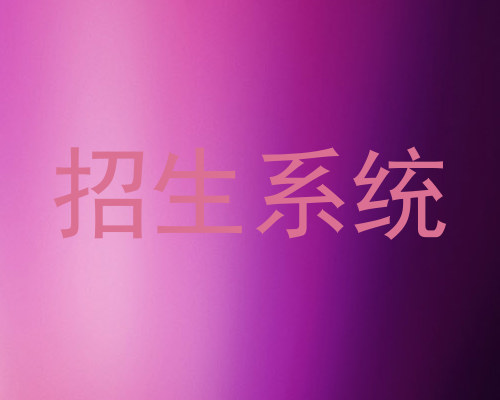 招生系统