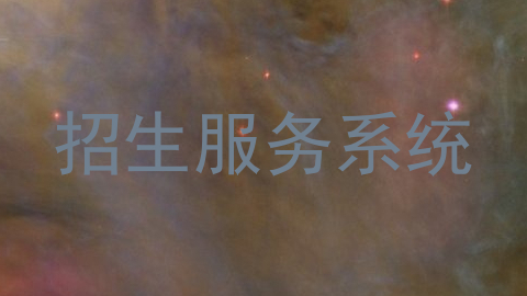 招生服务系统