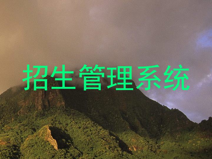 招生管理系统