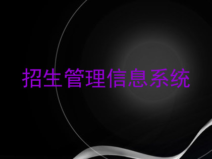 招生管理信息系统