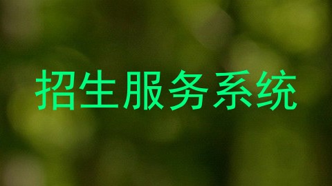 招生服务系统