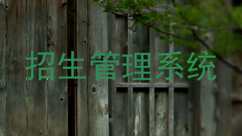 招生管理系统