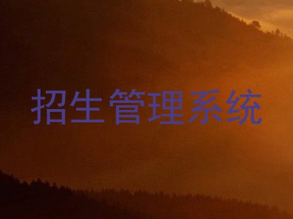 招生管理系统