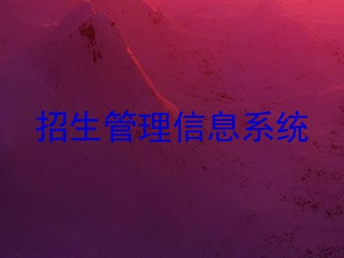 招生管理信息系统