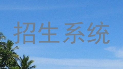 招生系统