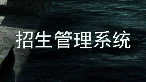 招生管理系统