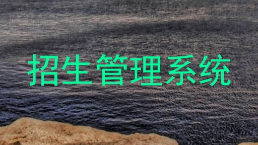 招生管理系统