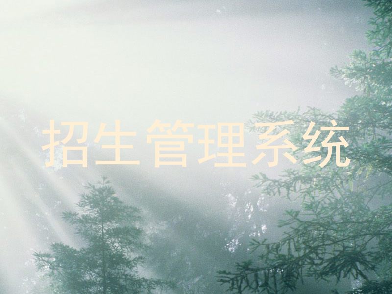 招生管理系统