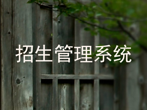 招生管理系统