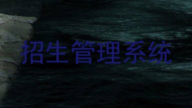 招生管理系统