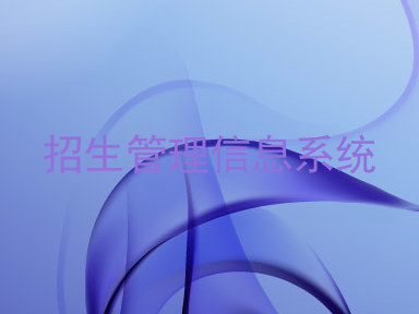 招生管理信息系统