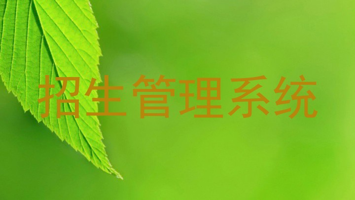招生管理系统