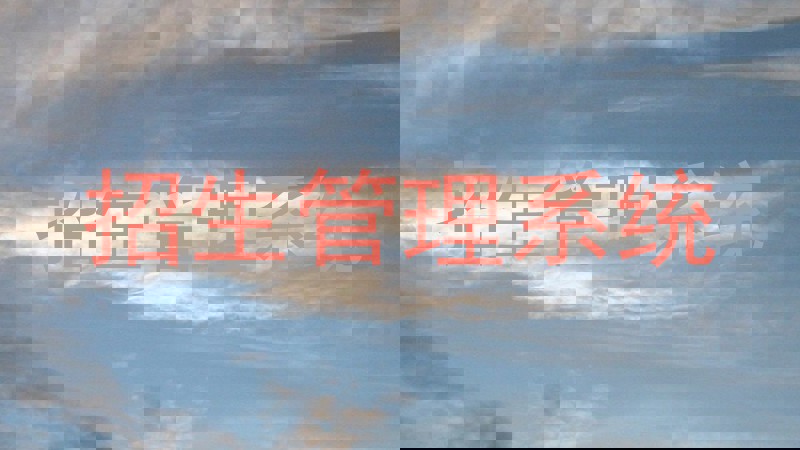 招生管理系统