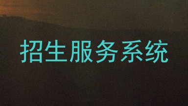 招生服务系统