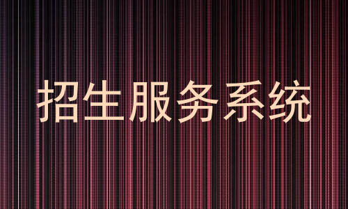 招生服务系统