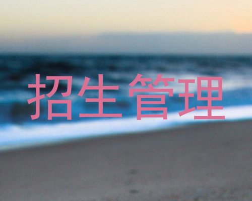 招生管理