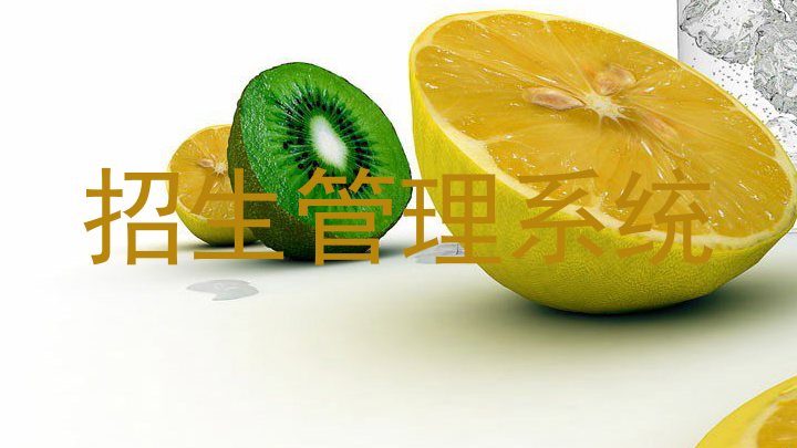 招生管理系统