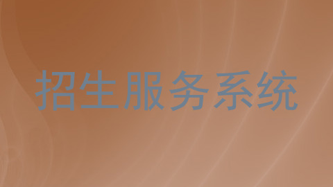 招生服务系统