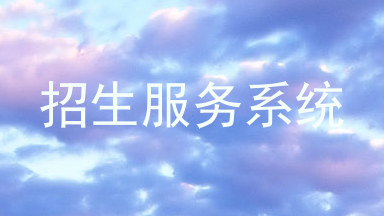 招生服务系统