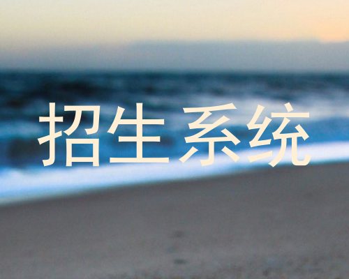 招生系统